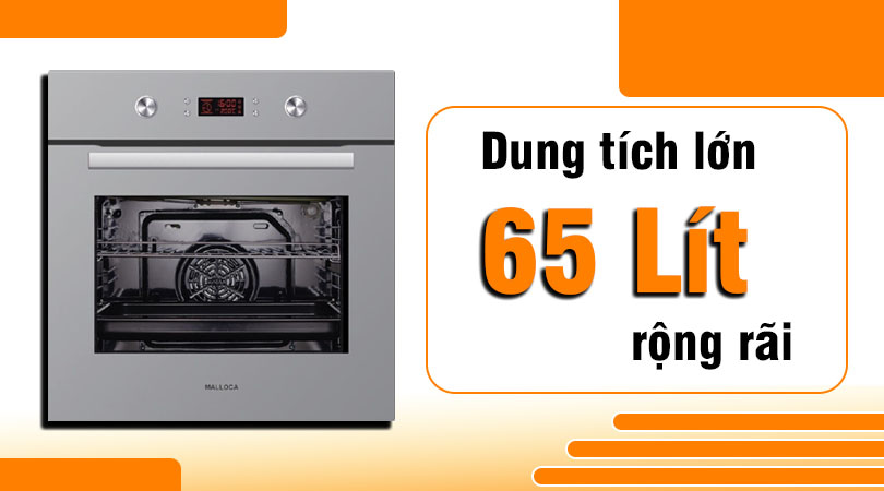 Lò nướng Malloca MOV-659 PGR - Dung tích lớn